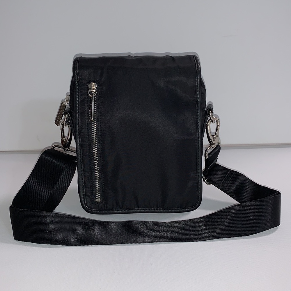 Levenger black nylon crossbody bag